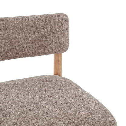SAFAVIEH Couture Collection Wrenley Light Brown/Natural Boucle 30-inch Seat Height Bar Stool (Fully Assembled)