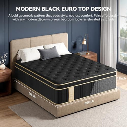 Queen Mattress, 12 Inch Hybrid Mattress Queen Size in a Box, Medium Firm, view 8