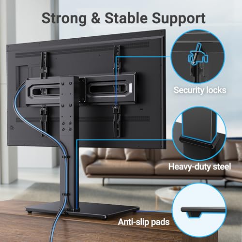 Universal Swivel TV Stand for 37-80 inch TVs, Holds up to 99lbs, view 5