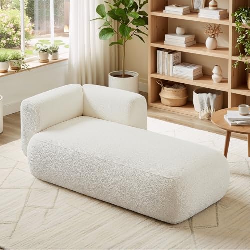 Boucle Fabric Cloud Chaise Lounge Indoor, view 2