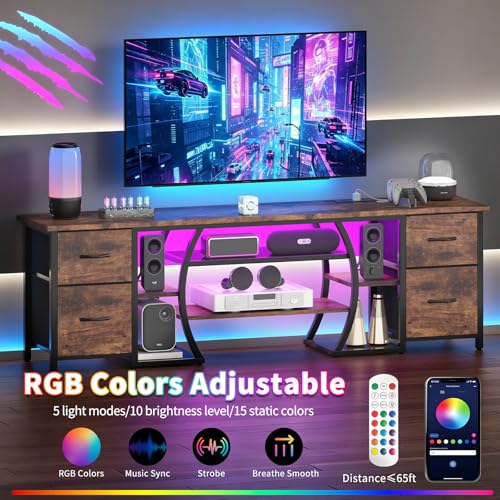 LED TV Stand for 65, 70, 80 Inch TV, view 5