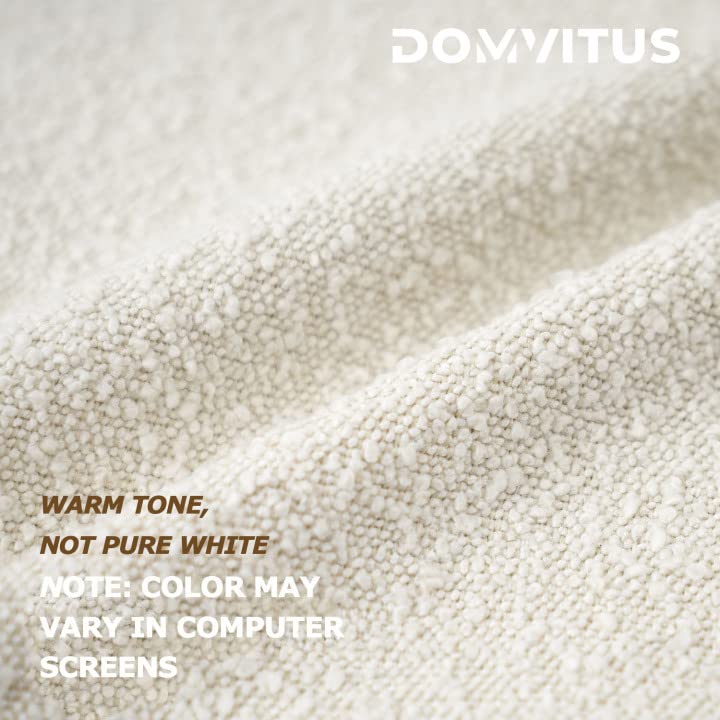 Luxury Decorative Throw Pillow Cover 18 x 18 Inch Textured Boucle Square Sofa Couch Pillow for Living Room Woven Accent Cushion Case, 1PC, Ivory