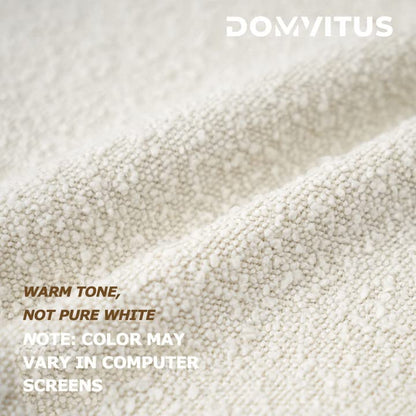 Luxury Decorative Throw Pillow Cover 18 x 18 Inch Textured Boucle Square Sofa Couch Pillow for Living Room Woven Accent Cushion Case, 1PC, Ivory
