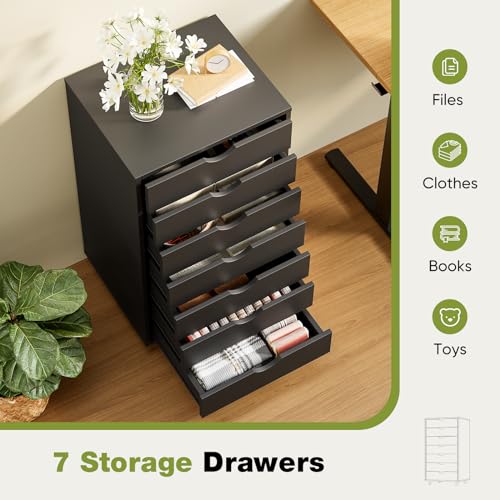 7 Drawer Wooden Dresser, Storage Cabinets, Room Organization, view 7