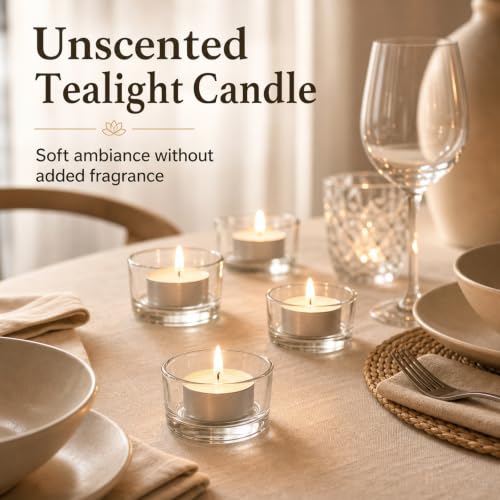 Tea Lights Candles 80 Pack, 4 Hour Palm Wax Tealights, view 7