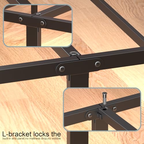 Full Bed Frame with Headboard,Steel Slat Support,Easy Assembly, view 8