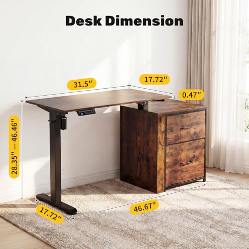 Compact Electric Height Adjustable Standing Desk, view 4