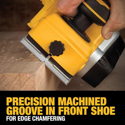 DEWALT 20V MAX Planer, 30,000 Cuts Per Minute, 2 mm Cut Depth, Brushless Motor, Bare Tool Only (DCP580B)