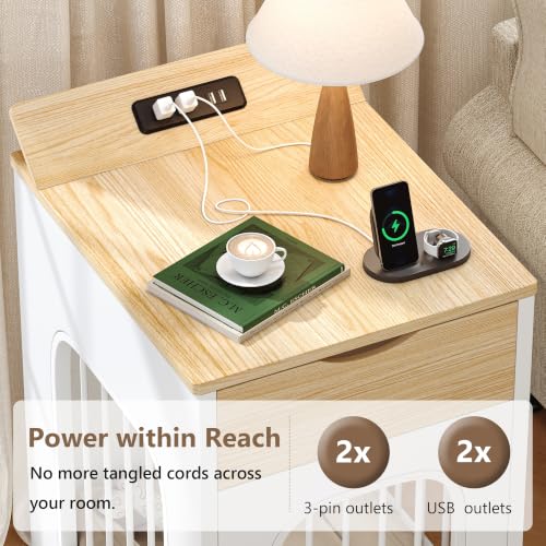 Dog Crate Furniture, Indoor Nightstand with Charging Station, view 7
