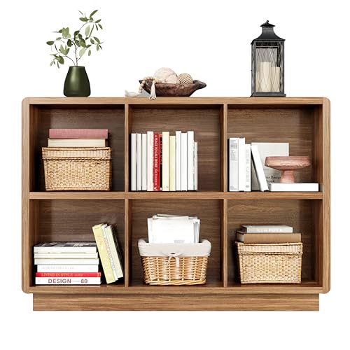 6 Cube Storage Organizer, Wooden Bookcase with Storage, 43 Inch, view 5