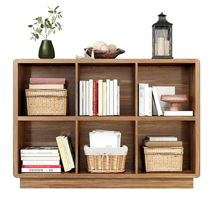 6 Cube Storage Organizer, Wooden Bookcase with Storage, 43 Inch, view 5