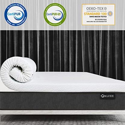 3 Inch Gel Memory Foam Mattress Topper Twin XL Size High Density Cooling Pad, view 3