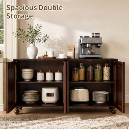 Walnut Sideboard Cabinet with Storage, view 4
