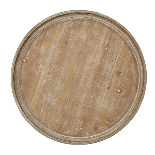 Althea Faux Wood Circular Coffee Table, Nature