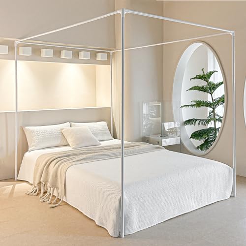AIKASY Premium Canopy Bed Frame Posts for Queen Size Beds, Sturdy Metal Poles, view 2
