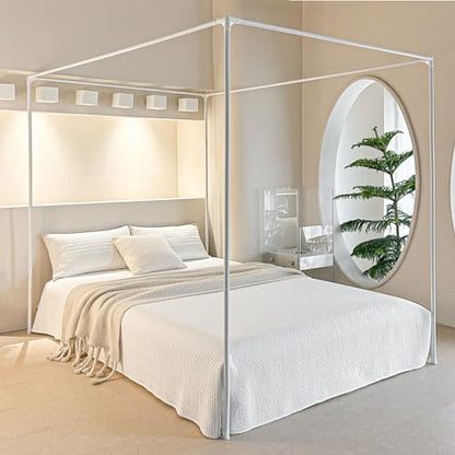 AIKASY Premium Canopy Bed Frame Posts for Queen Size Beds, Sturdy Metal Poles, view 2