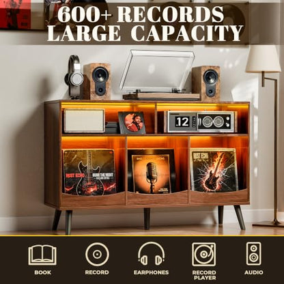45.7" Large Record Player Stand, view 4