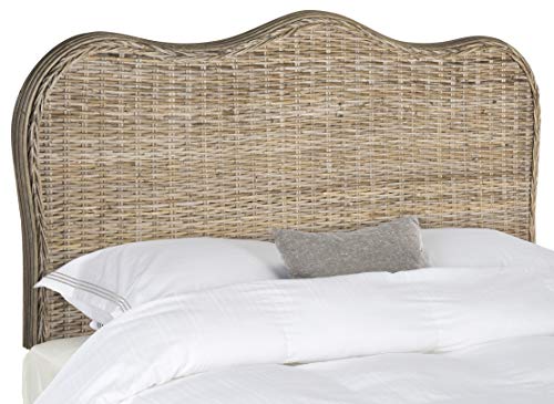 SAFAVIEH Furniture - Imelda Rattan Full Headboard - Grey - Rattan - Coastal Woven Design - Ideal for Bedroom (SEA8027A-F)