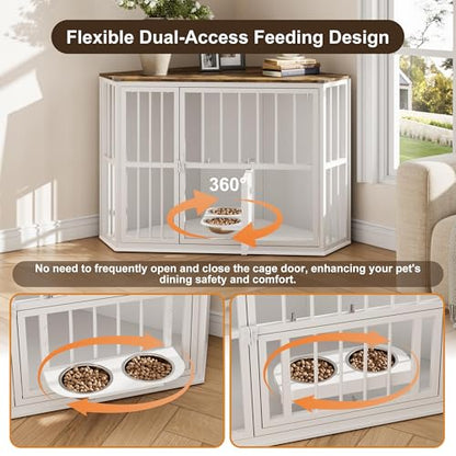 42.5" Corner Dog Crate Furniture End Table, view 5