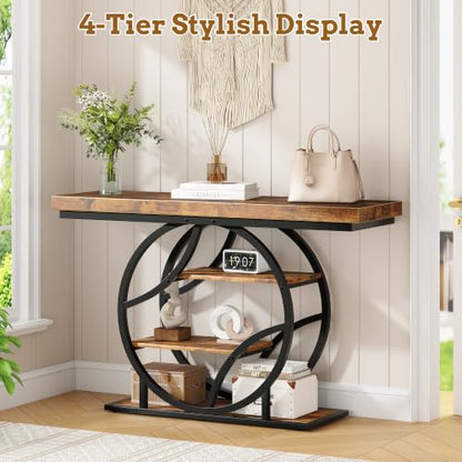 Entryway Table for Foyer, 41.3 Inch Industrial Narrow Console Table, view 6
