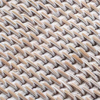 2 Pack Rattan Tissue Box Cover Square, Hand Woven Wicker Tissue Holder, 5.5 x 5.5 X 5.7 inch, Whitewash