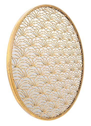 SAFAVIEH Home Collection Chanti 30-inch Gold Round Decorative Mirror
