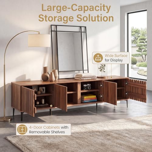 4-Door TV Stand for 80 Inches TVs, view 8
