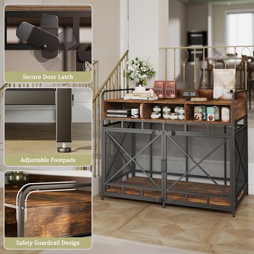 Dog Crate Furniture, 48" Heavy Duty Wooden Dog Crate End Table, view 6