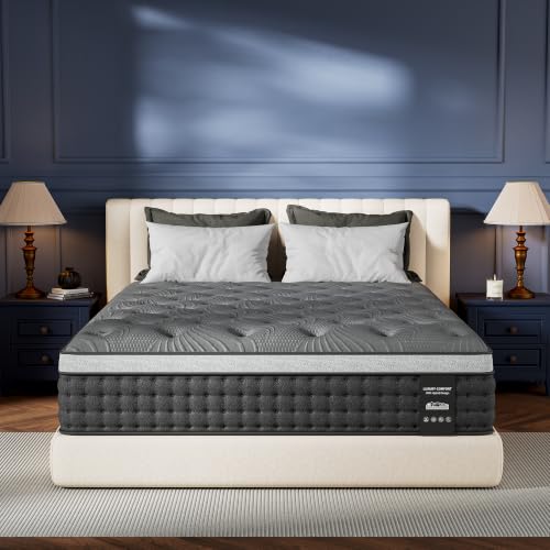 Firm Queen Mattress 12 inch,Luxury Cooling Hybrid Queen Mattress in a Box, view 2