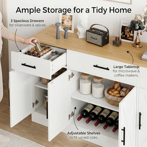 Coffee Bar Cabinet with Storage, view 7