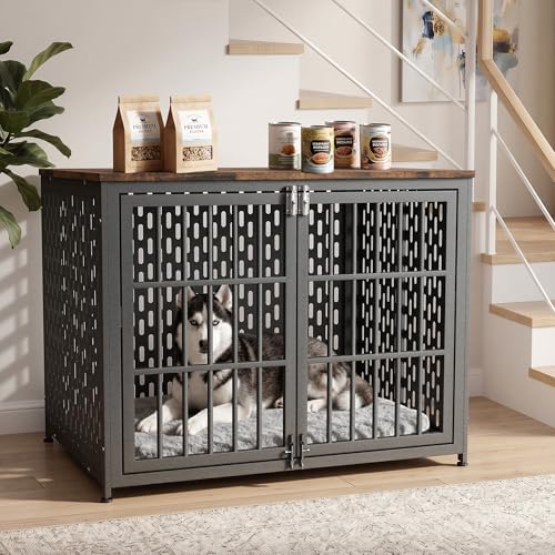Heavy Duty 42 Inch Indestructible Furniture Dog Crate for High Anxiety Dogs, view 2