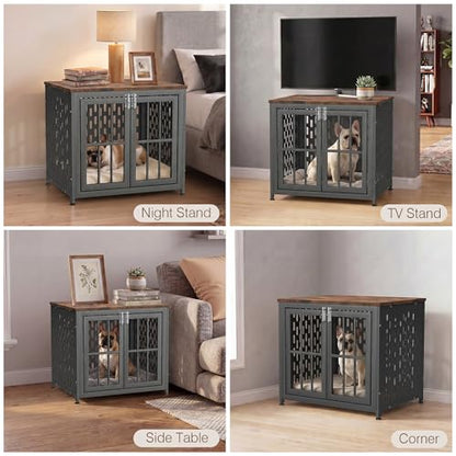 Heavy Duty 26 Inch Indestructible Furniture Dog Crate for High Anxiety Dogs, view 8