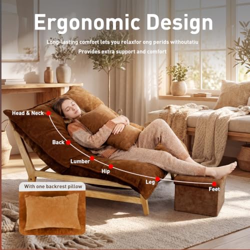 Oversized Lounge Accent Chair with Backrest, 49.4" Sofa Chair with Ottoma, view 7