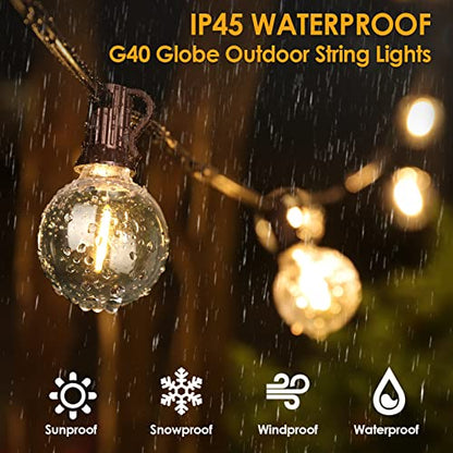 50Ft LED Outdoor String Lights G40 Globe Dimmable Patio Light, view 4