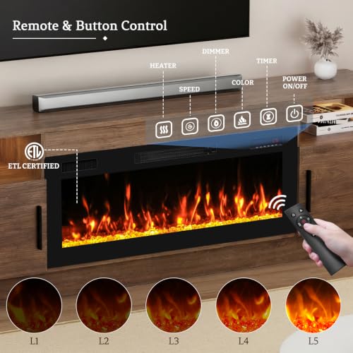 Fireplace TV Stand for 65-80 inch TV, view 6