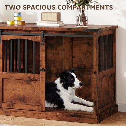 72" Double Dog Crate Furniture, view 4
