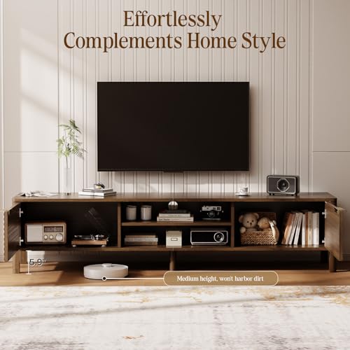 TV Stand for Living Room up to 80 Inch TVs Entertainment Center Walnut 71", view 4