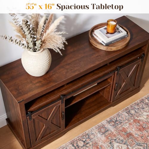 Farmhouse 34" Tall TV Stand for 65+ Inch TV, view 6