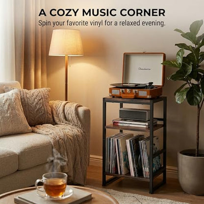 3-Tier Record Player Stand, with Storage, 28" H, Rustic, view 6