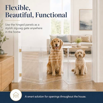 Clear Acrylic Large Dog Crate Furniture with Blush Cushion for Large Dogs, view 8