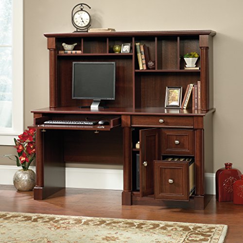 Palladia Computer Desk with Hutch, Large Storage and File Drawer, view 5