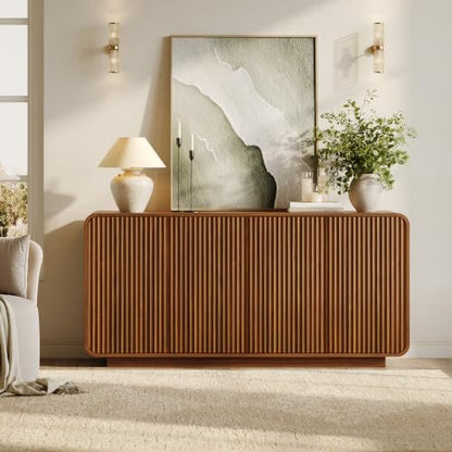 64" Fluted Sideboard Buffet Cabinet with Storage, view 5