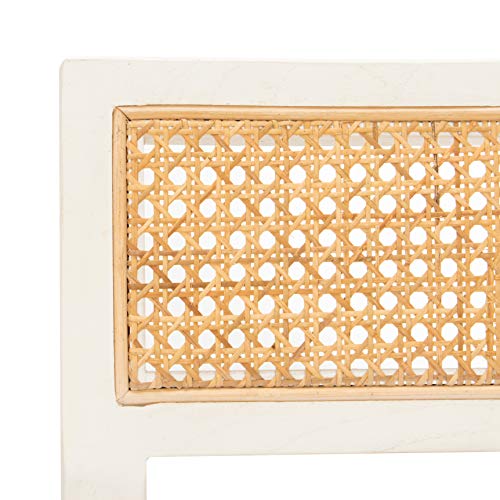 Safavieh Home Bernice White and Natural Cane Dining Chair