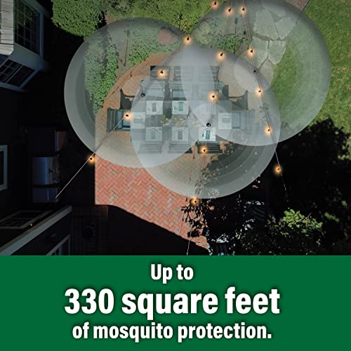 BiteFighter Outdoor LED Weatherproof Proven Mosquito Repellent String Lights 36 Ft, Includes 3 Replaceable Repellent Pods