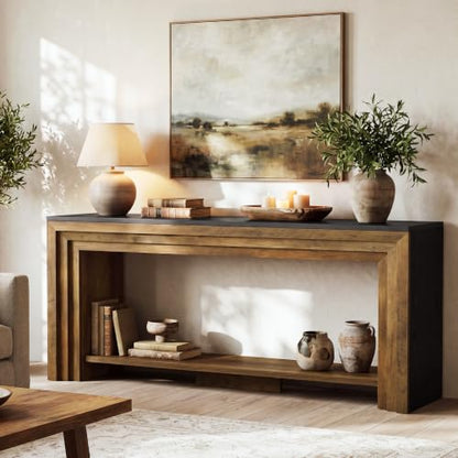 71-Inch TV Stand, Farmhouse Entertainment Center, 55-65 Inch TVs, view 4