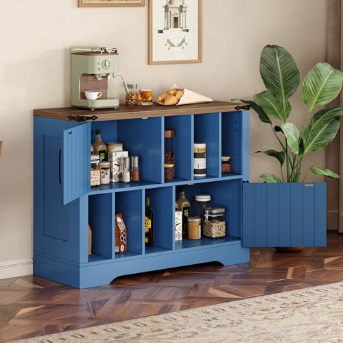 Large Farmhouse Record Player Stand with Vinyl Storage, view 6