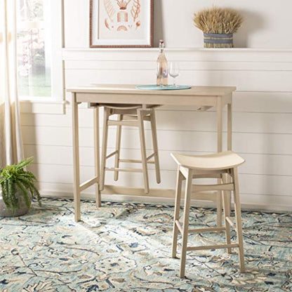 Safavieh Home Collection Colbie White Oak Storage Rack 3-piece Pub Set