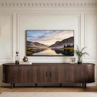 70" TV Stand with Sliding Doors for Living Room, view 7