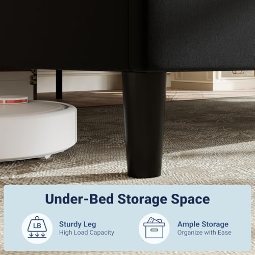 Queen Wood Bed Frame with Adjustable Head, view 6