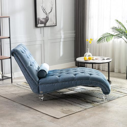 Tufted Chaise Lounge Chair Indoor, view 7